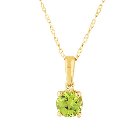 Pendant with Peridot in 10ct Yellow Gold Pendant with Peridot in 10ct Yellow Gold