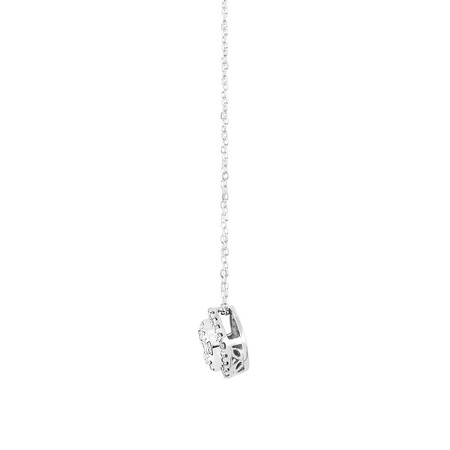 Cluster Pendant with 0.50 Carat TW of Diamonds in 10kt White Gold Cluster Pendant with 0.50 Carat TW of Diamonds in 10kt White Gold