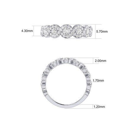 Ring with 3/4 Carat TW of Diamonds in 14kt White Gold Ring with 3/4 Carat TW of Diamonds in 14kt White Gold