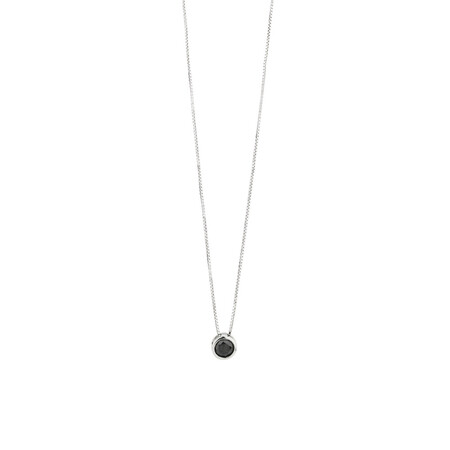 Pendant with Black Cubic Zirconia in Sterling Silver Pendant with Black Cubic Zirconia in Sterling Silver