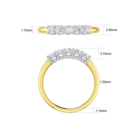 Evermore Wedding Band with 0.50 Carat TW of Diamonds in 14kt Yellow/White Gold Evermore Wedding Band with 0.50 Carat TW of Diamonds in 14kt Yellow/White Gold