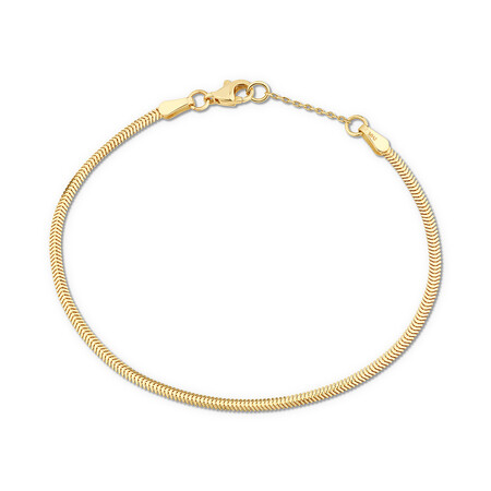 19cm (7.5") 2mm-2.5mm Width Herringbone Bracelet in 10kt Yellow Gold