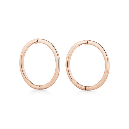 14mm Sleeper Earrings in 10kt Rose Gold 14mm Sleeper Earrings in 10kt Rose Gold