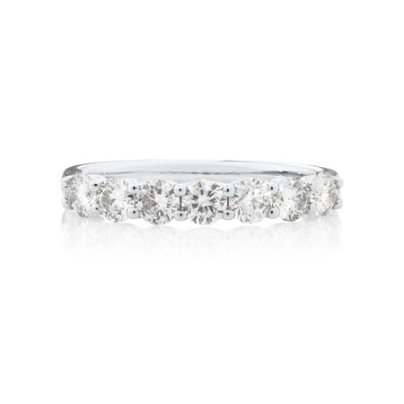 Wedding Band with 0.90 Carat TW of Diamonds in 10ct White Gold Wedding Band with 0.90 Carat TW of Diamonds in 10ct White Gold