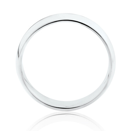 High Domed Wedding Band in 10ct White Gold High Domed Wedding Band in 10ct White Gold