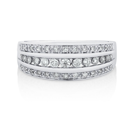 Ring with 0.34 Carat TW of Diamonds in 10ct White Gold Ring with 0.34 Carat TW of Diamonds in 10ct White Gold