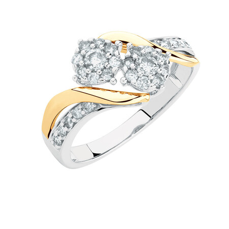 Evermore Engagement Ring with 0.50 Carat TW of Diamonds in 10kt White & Yellow Gold Evermore Engagement Ring with 0.50 Carat TW of Diamonds in 10kt White & Yellow Gold