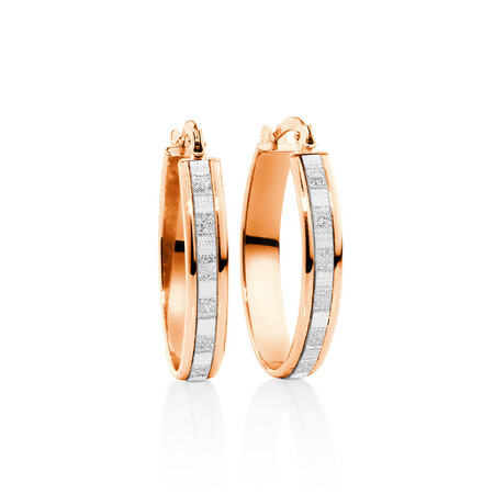 Glitter Hoops in 10ct Rose Gold Glitter Hoops in 10ct Rose Gold