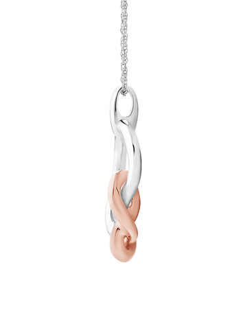Small Knots Pendant in Sterling Silver & 10kt Rose Gold Small Knots Pendant in Sterling Silver & 10kt Rose Gold