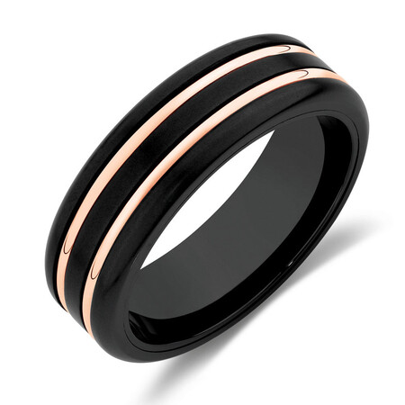 Ring in Black Titanium & 10ct Rose Gold Ring in Black Titanium & 10ct Rose Gold