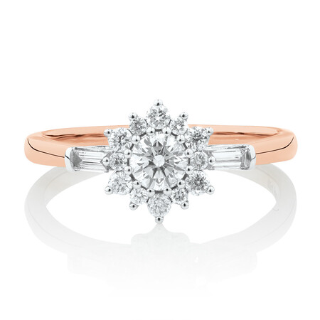 Evermore Engagement Ring with 0.50 Carat TW of Diamonds in 10ct Rose & White Gold Evermore Engagement Ring with 0.50 Carat TW of Diamonds in 10ct Rose & White Gold