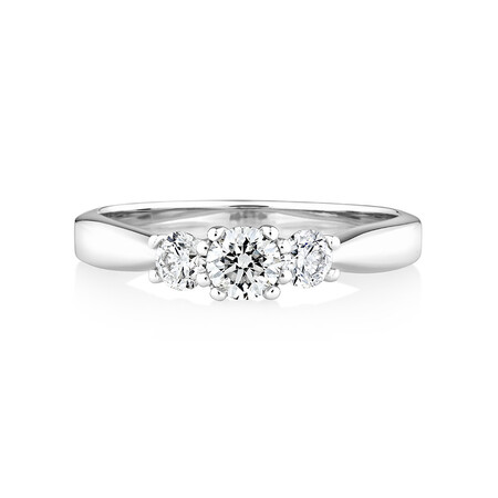 Engagement Ring with 1/2 Carat TW of Diamonds in 10kt White Gold Engagement Ring with 1/2 Carat TW of Diamonds in 10kt White Gold