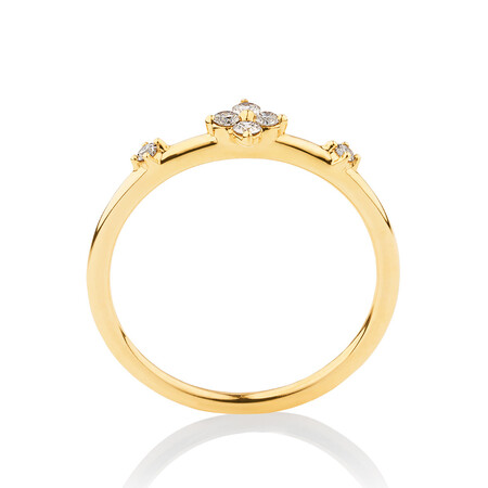 Stacker Ring with Diamonds in 10ct Yellow Gold Stacker Ring with Diamonds in 10ct Yellow Gold