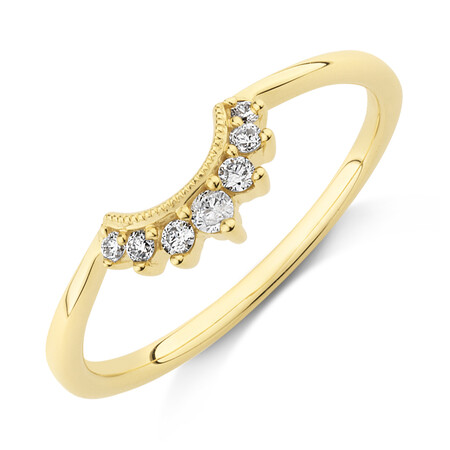 Evermore Wedding Band with 0.10 Carat TW of Diamonds in 10kt Yellow Gold