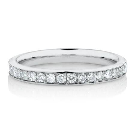 Wedding Band with 0.34 Carat TW of Diamonds in 14kt White Gold Wedding Band with 0.34 Carat TW of Diamonds in 14kt White Gold