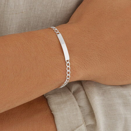 19cm (7.5") Identity Bracelet in Sterling Silver 19cm (7.5") Identity Bracelet in Sterling Silver
