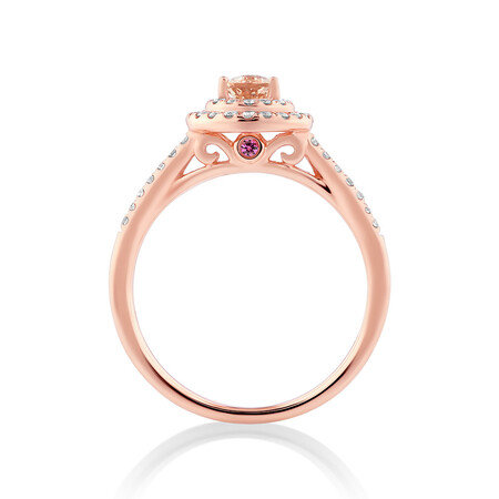Sir Michael Hill Designer Fashion Ring with Morganite & 0.25 Carat TW of Diamonds in 10kt Rose Gold Sir Michael Hill Designer Fashion Ring with Morganite & 0.25 Carat TW of Diamonds in 10kt Rose Gold