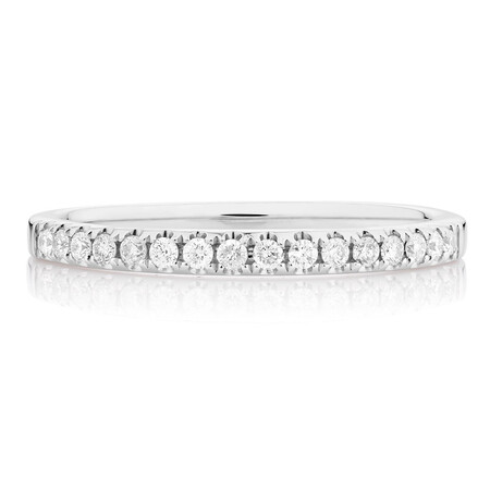 Wedding Band with 0.20 TW of Diamonds in 14ct White Gold Wedding Band with 0.20 TW of Diamonds in 14ct White Gold