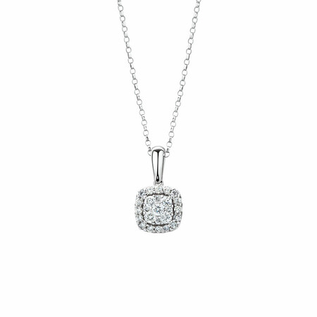 Pendant with 1/3 Carat TW of Diamonds in 10ct White Gold