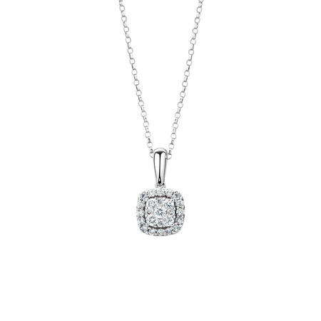 Pendant with 1/3 Carat TW of Diamonds in 10ct White Gold Pendant with 1/3 Carat TW of Diamonds in 10ct White Gold