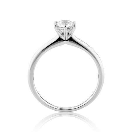 Michael Hill Solitaire Engagement Ring with a 0.50 Carat TW Diamond with the De Beers Code of Origin in Platinum Michael Hill Solitaire Engagement Ring with a 0.50 Carat TW Diamond with the De Beers Code of Origin in Platinum