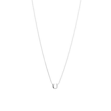 U Initial Necklace in Sterling Silver U Initial Necklace in Sterling Silver