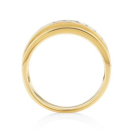 Men's Ring with 1/2 Carat TW of Diamonds in 10kt Yellow Gold Men's Ring with 1/2 Carat TW of Diamonds in 10kt Yellow Gold