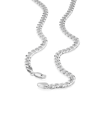 60cm (24") 5mm-5.5mm Width Curb Chain in Sterling Silver 60cm (24") 5mm-5.5mm Width Curb Chain in Sterling Silver
