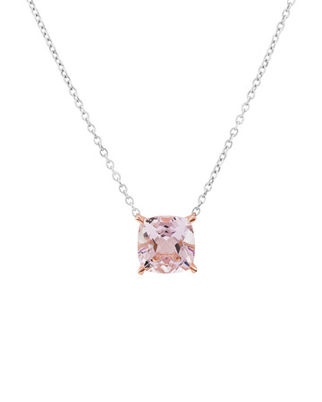 Rose Amethyst Necklace in Sterling Silver & 10ct Rose Gold Rose Amethyst Necklace in Sterling Silver & 10ct Rose Gold