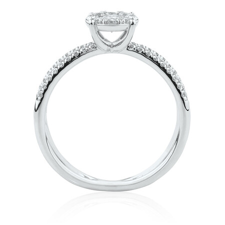 Evermore Engagement Ring with 0.58 Carat TW of Diamonds in 10kt White Gold Evermore Engagement Ring with 0.58 Carat TW of Diamonds in 10kt White Gold