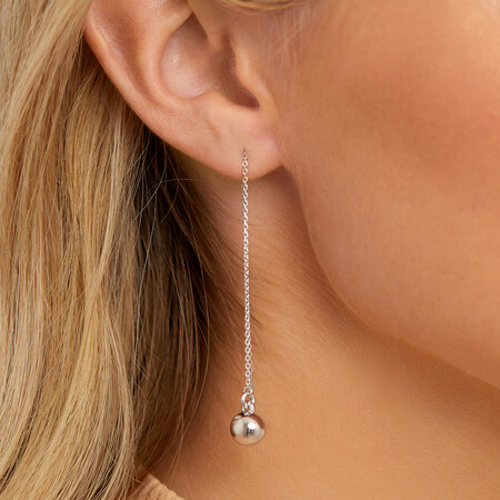 Sculpture Thread Earrings in Sterling Silver Sculpture Thread Earrings in Sterling Silver