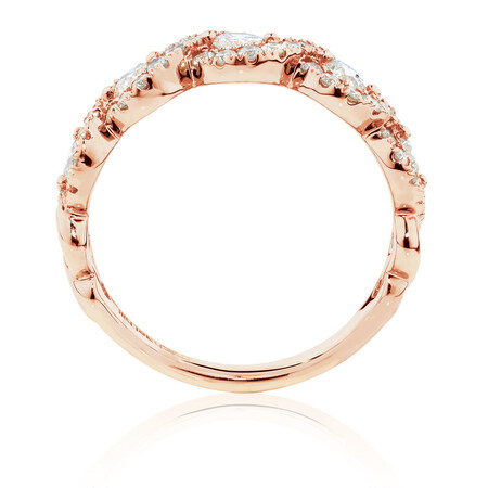 Ring with 1 Carat TW of Diamonds in 14ct Rose Gold Ring with 1 Carat TW of Diamonds in 14ct Rose Gold