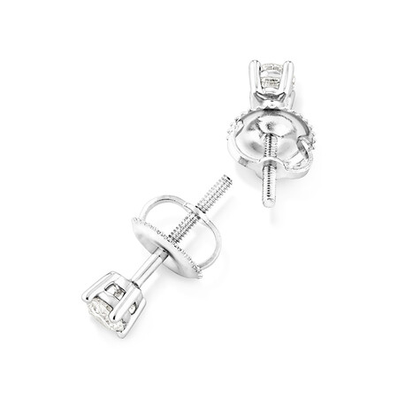 Stud Earrings with 0.25 Carat TW of Diamonds in 14kt White Gold Stud Earrings with 0.25 Carat TW of Diamonds in 14kt White Gold