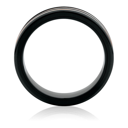 Ring in Black Titanium & 10ct Rose Gold Ring in Black Titanium & 10ct Rose Gold