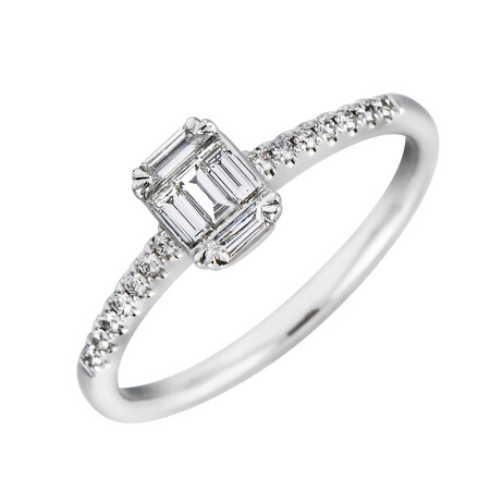 Ring with 0.31 Carat TW of Diamonds in 10ct White Gold Ring with 0.31 Carat TW of Diamonds in 10ct White Gold