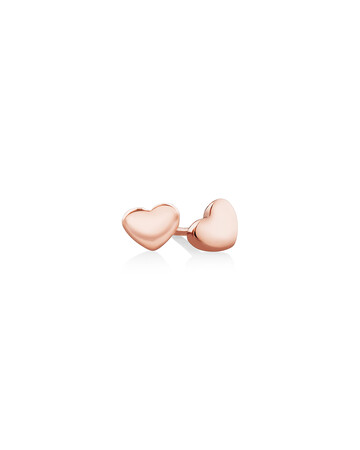 Heart Stud Earrings in 10ct Rose Gold Heart Stud Earrings in 10ct Rose Gold