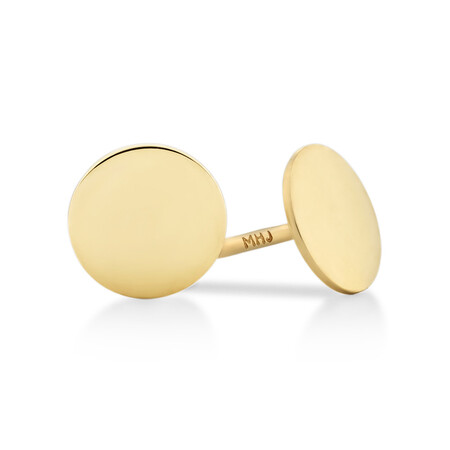 6mm Circle Stud Earrings In 10kt Yellow Gold 6mm Circle Stud Earrings In 10kt Yellow Gold