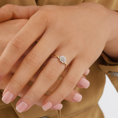 Evermore Promise Ring with 0.10 Carat TW of Diamonds in 10ct Yellow Gold Evermore Promise Ring with 0.10 Carat TW of Diamonds in 10ct Yellow Gold