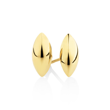 Marquise Stud Earrings In 10ct Yellow Gold Marquise Stud Earrings In 10ct Yellow Gold