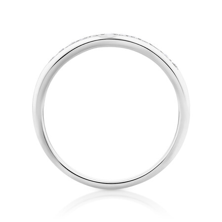 Wedding Band with 0.15 Carat TW of Diamonds in 10ct White Gold Wedding Band with 0.15 Carat TW of Diamonds in 10ct White Gold