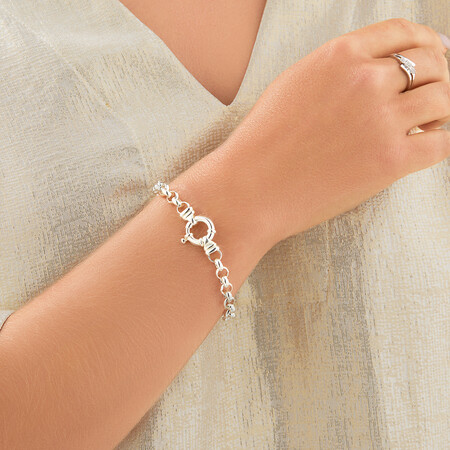 19cm (7.5") Belcher Bracelet in Sterling Silver 19cm (7.5") Belcher Bracelet in Sterling Silver