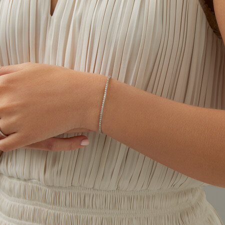 Tennis Bracelet with 1 Carat TW of Diamonds in 10kt White Gold Tennis Bracelet with 1 Carat TW of Diamonds in 10kt White Gold