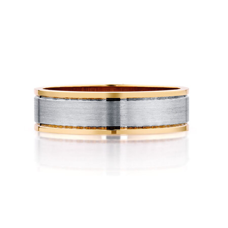 Wedding Band in 10kt Yellow & White Gold Wedding Band in 10kt Yellow & White Gold