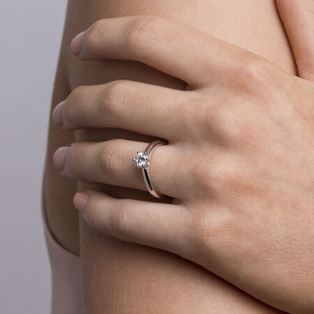 Whitefire Solitaire Engagement Ring with a 1/2 Carat TW Diamond in 18ct White & 22ct Yellow Gold Whitefire Solitaire Engagement Ring with a 1/2 Carat TW Diamond in 18ct White & 22ct Yellow Gold