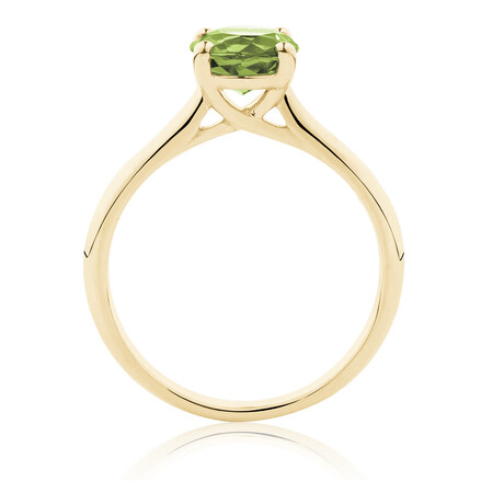 Ring with Peridot in 10kt Yellow Gold Ring with Peridot in 10kt Yellow Gold