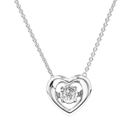 Everlight Heart Pendant with Diamonds in Sterling Silver Everlight Heart Pendant with Diamonds in Sterling Silver