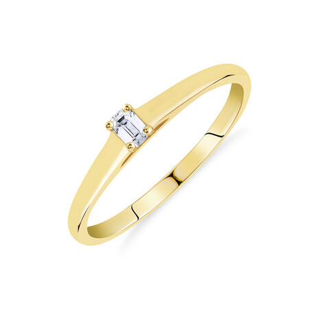 Promise Ring with Diamond in 10ct Yellow Gold Promise Ring with Diamond in 10ct Yellow Gold