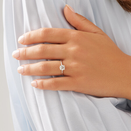 Laboratory-Created 1 Carat Diamond Ring in 14ct White Gold Laboratory-Created 1 Carat Diamond Ring in 14ct White Gold