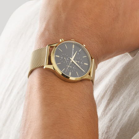 Men's Chronograph Watch in Gold Tone Stainless Steel Men's Chronograph Watch in Gold Tone Stainless Steel