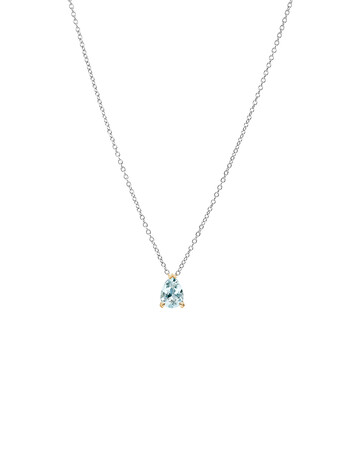Pendant with Aquamarine in 10kt Yellow Gold & Sterling Silver Pendant with Aquamarine in 10kt Yellow Gold & Sterling Silver